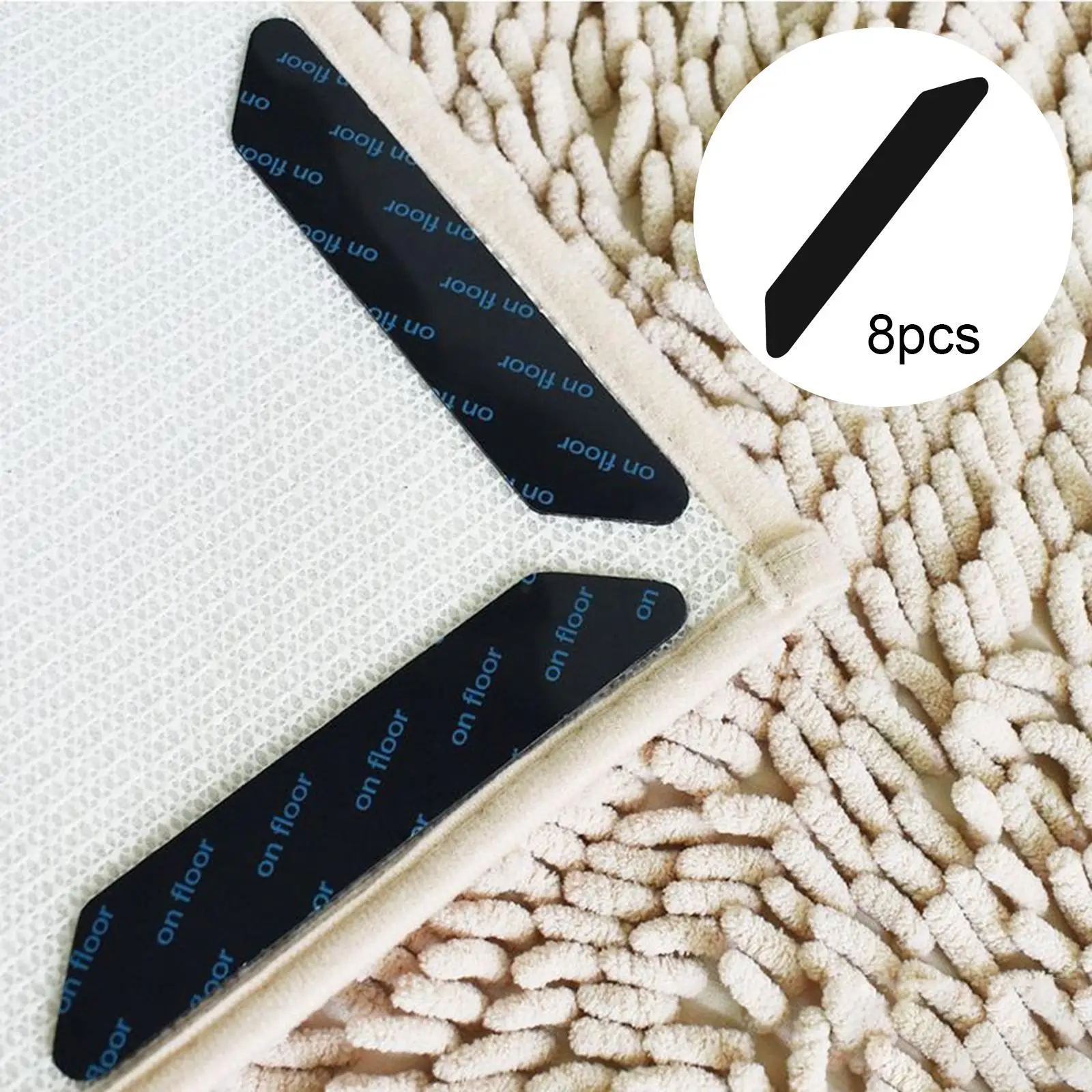 

8x Нескользящая многоразовая моющаяся двухсторонняя лента для ковров и ковров