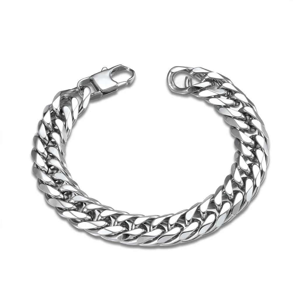 

2022 fashion wear men and women neutral cool style double woven stainless steel bracelet simple men's element chain bracelet