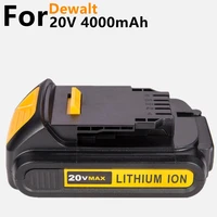 20v 4000mah dcb200 battery with charger for dewalt dcb203 dcb181 dcf880 dcb201 2 l50 rechargeable power tool