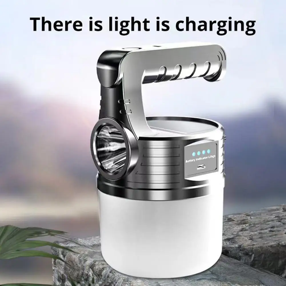 Portable Solar Power Camping Light USB Rechargeable Flashlight Tent Lamp Camp Lanterns Emergency Lights For Outdoor Lighting