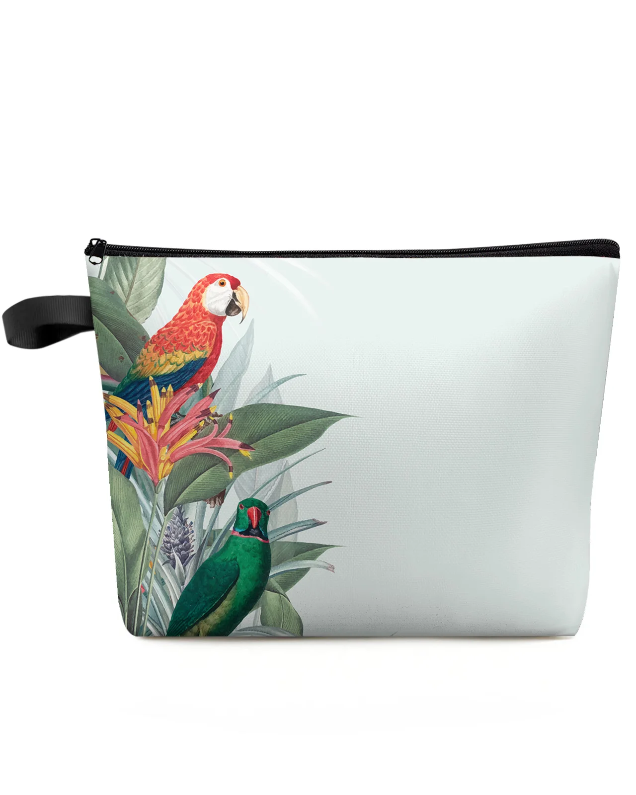 

Parrot Bird Flower Leaves Makeup Bag Pouch Travel Essentials Lady Women Cosmetic Bags Toilet Organizer Kids Storage Pencil Case