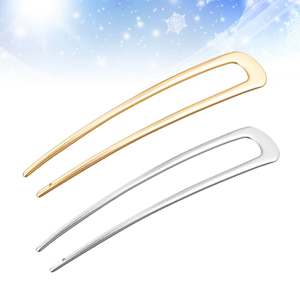 

4PCS U Shaped Hair Hair Pin Fork Sticks Updo Chignon Bun Hair Bobby Blonde DIY Craft for