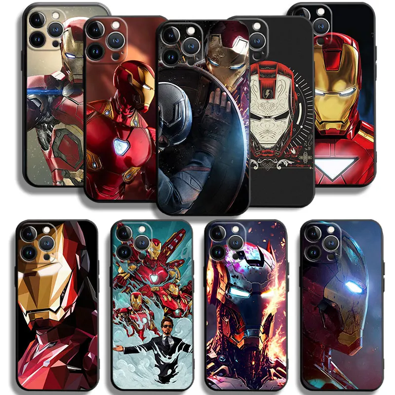 

Marvel Iron Man For iPhone 14 13 12 11 Pro X XR XS Max 8 Plus Mini Silicon Case