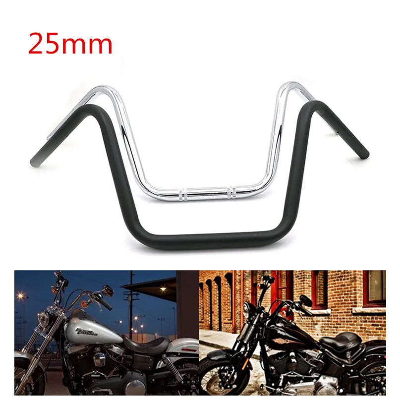 

RTS Retro 25mm Motorcycle Handlebar 1" Bar Accessories for Harley Sportster XL883 XL1200 X48 Dyna Road King Heritage Softail