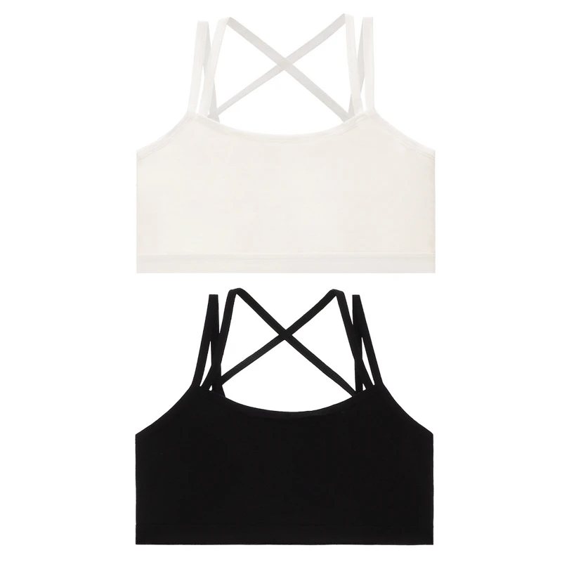 

Q81A Cotton Underwear Teenager Girl Bras Training Bra Tops for Developing Young Girls