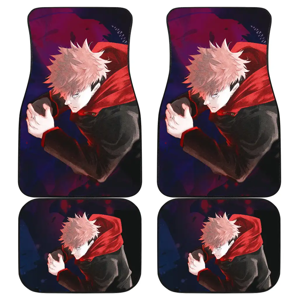 

Yuji Itadori Car Floor Mats Jujutsu Kai Sen Anime Car Mats For Fan Ci0611 Full Set 4-Piece Front Rear Car Floor Mats