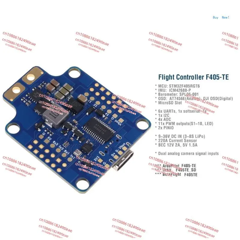 Система управления vuelo Makananado MATEK F405-TE con OSD совместима с Xo baterías