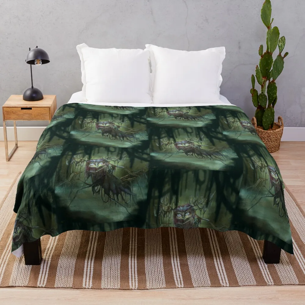 Mangrove tree-like creature with big eyes Throw Blanket Decorative Luxury Brand Blankets