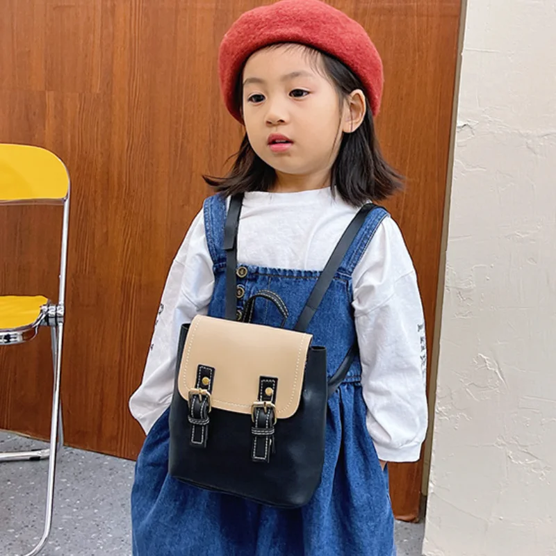 2022 New PU Children Small Backpack All-match Student Backpack Girls Boys Mini Fashion Backpack