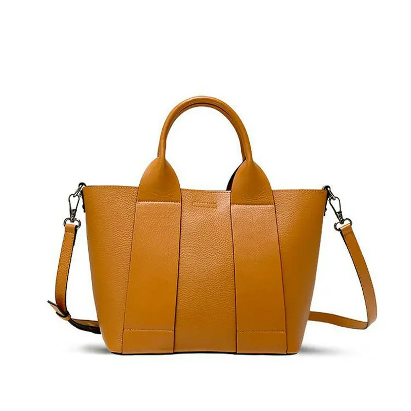 

Genuine Leather Tote Bag 2022 Luxury Designer Handbag For Women Cowhide Real Leather Large Capacity Shoulder Shopper Bags Bolsos