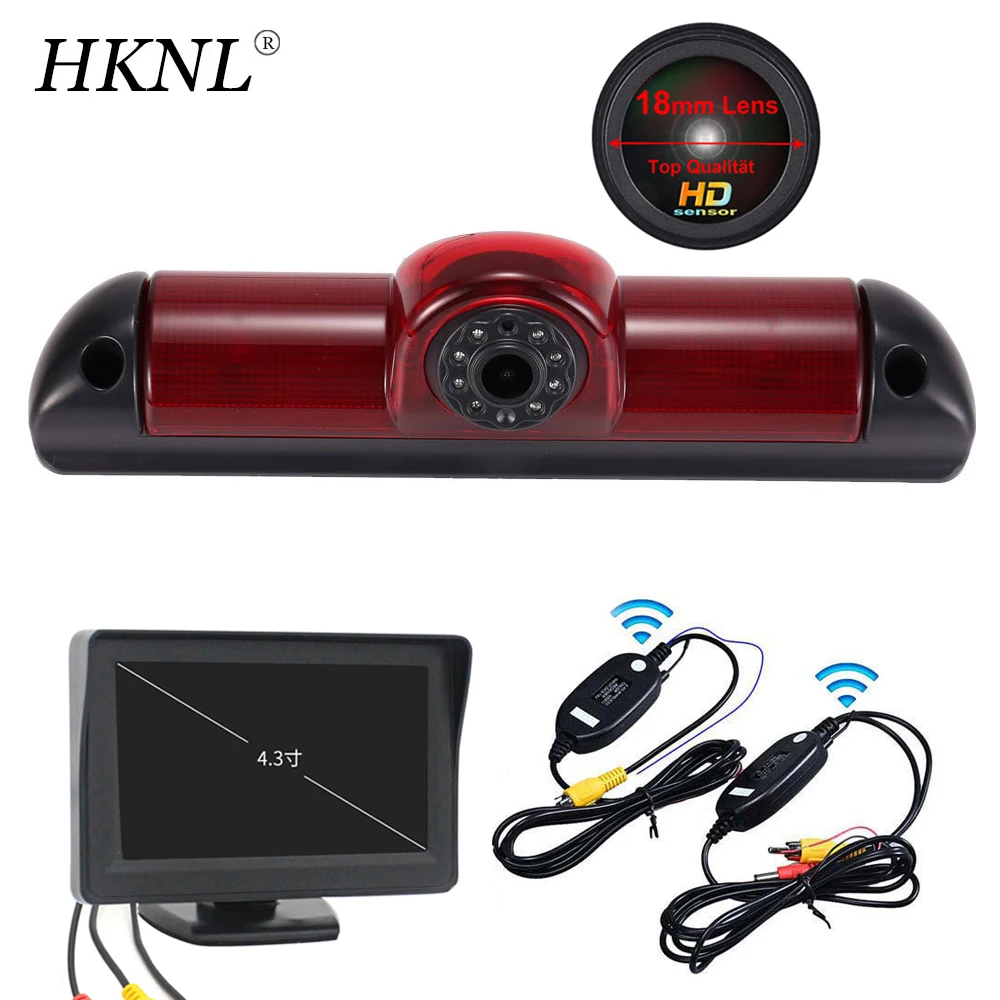 HKNL 18 мм HD объектив автомобильная камера заднего вида + 4 3 &quotмонитор 2 ГГц