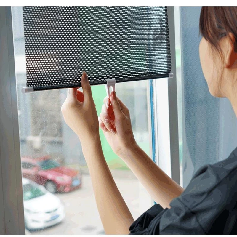 

Blackout Curtains Awning Roller Blinds Window Curtain For Living Room Bedroom Car Kitchen Office Suction Cup Sun Protection