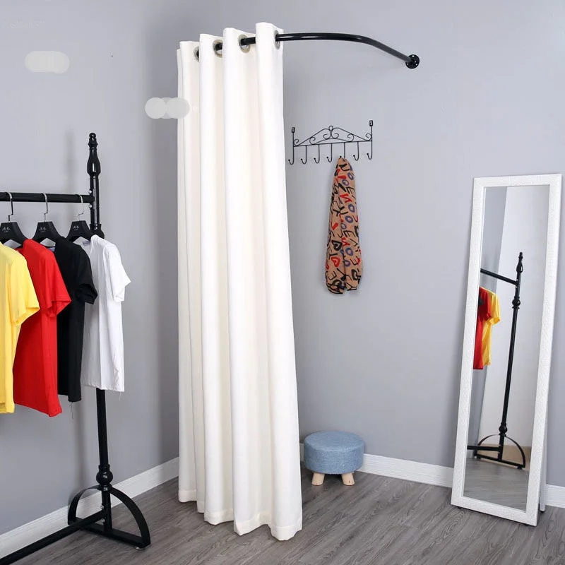 

U-образный стеллаж для гардеробной, дизайнерские Угловые витрины для раздевалок, подставки для штор, для магазина одежды, гардеробной