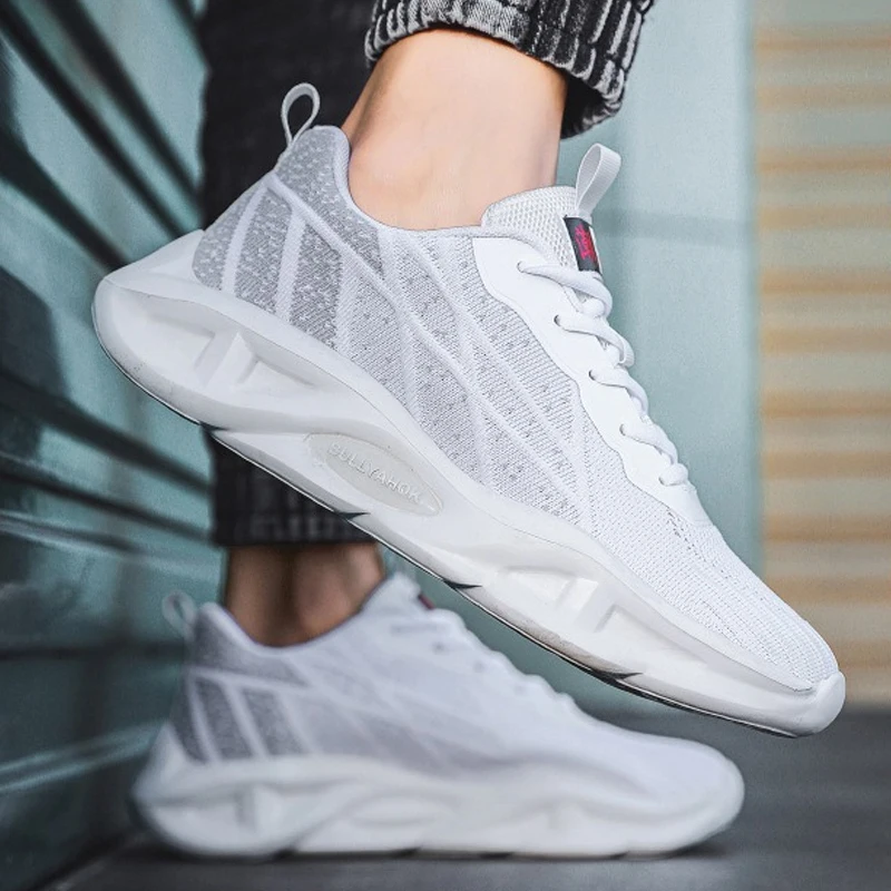 Xiaomi SALUDAS Running Shoes for Men Height Increasing Flying Woven Sneakers Fashion Elastic Casual Shoes Tennis Sneakers Male