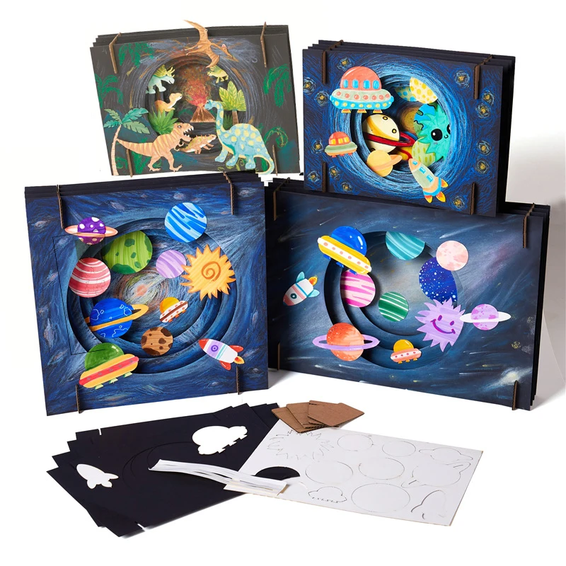 

Creative 3D DIY Vast Starry Sky Arts And Craft Toys Handmade Painting Animal Dinosaur Kindergarten Educational Toys For Children