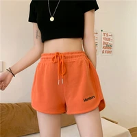 sports shorts womens summer new korean loose lace up casual slimming high waist student a line wide leg pants