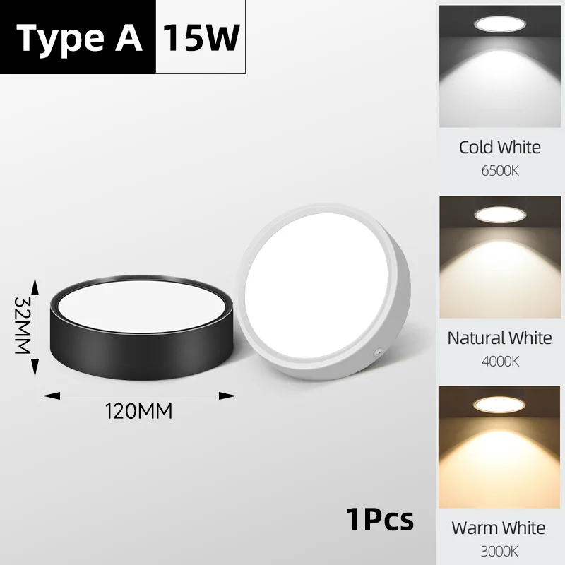 

Светодиодный прожектор Потолочный светильник 220 В 5 Вт / 10/15 Накладной светодиодный светильник Точечные светильники Потолочный светильник Потолочные светильники Освещение для гостиной Освещение кухни Прихожая