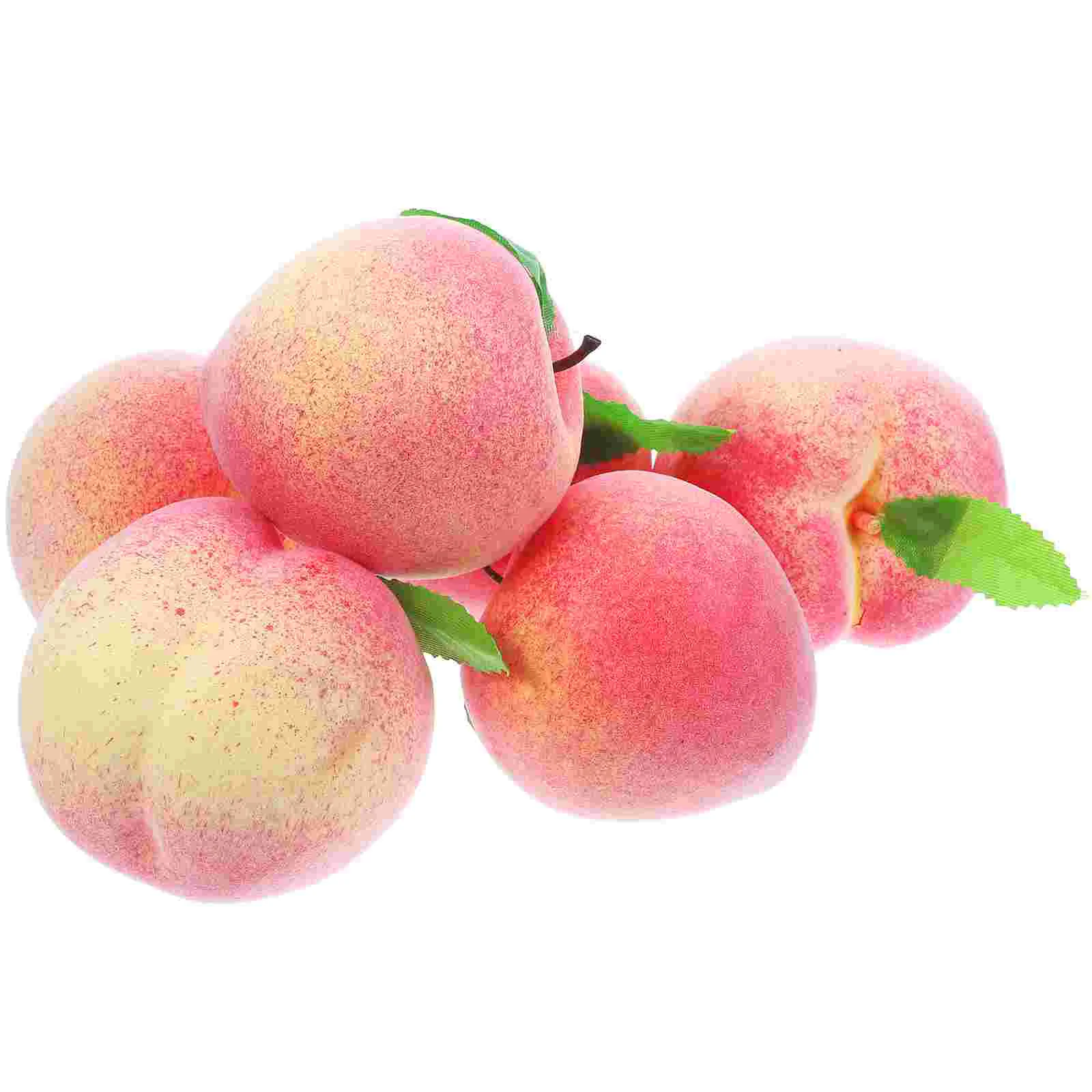 

6 Pcs Artificial Fruit Peach Fruits Decoration Lifelike Toys Children Grape Miniature Foams Store Prop Kids