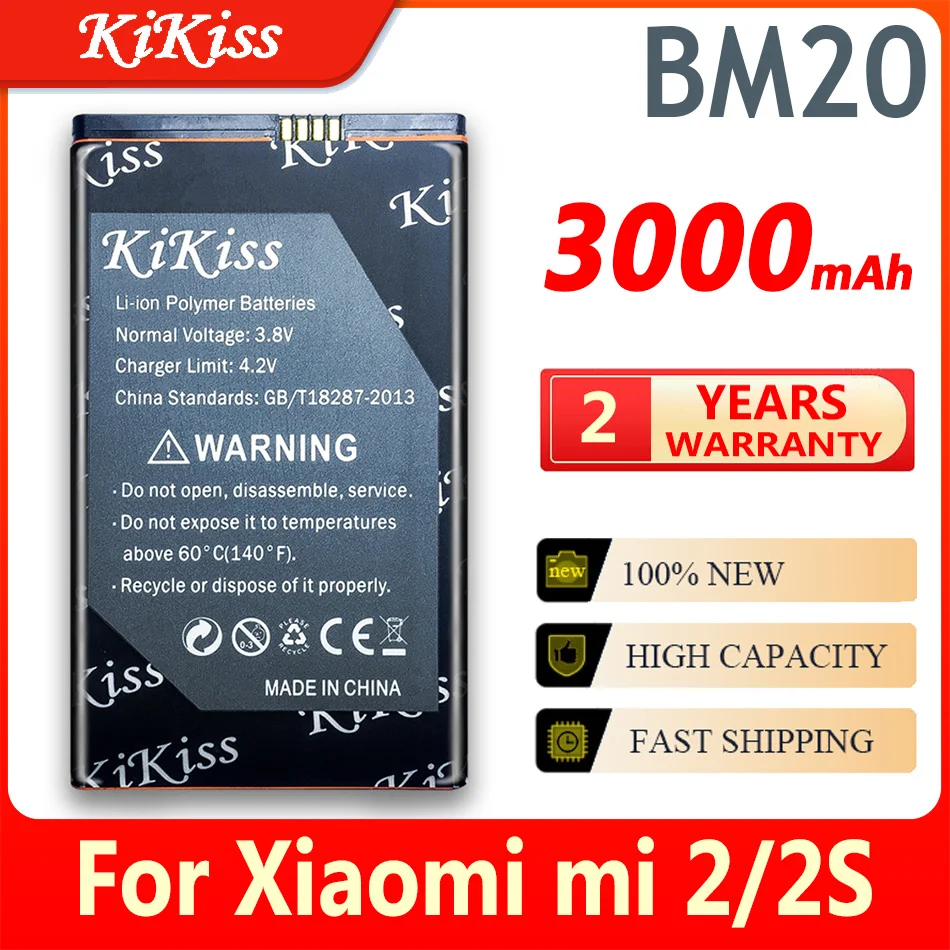 

KiKiss для Xiao Mi оригинальный BM20 BM-20 Аккумулятор для Xiaomi Mi 2S Mi 2 Mi2S Mi2 M2S M2 мобильный телефон сменные батареи 3000 мАч