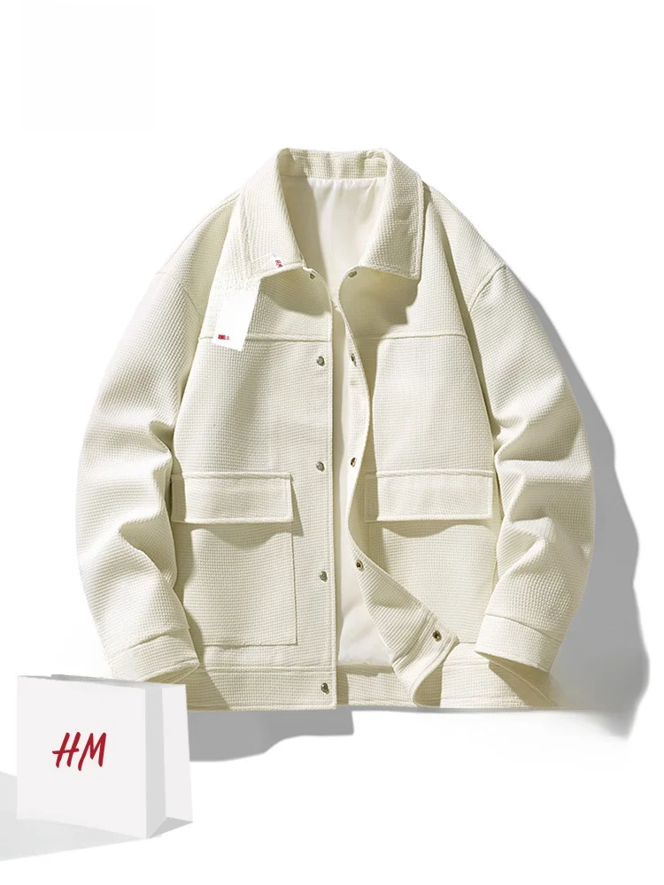 HM Ретро куртка-карго мужская весенне-осенняя модная свободная верхняя одежда с