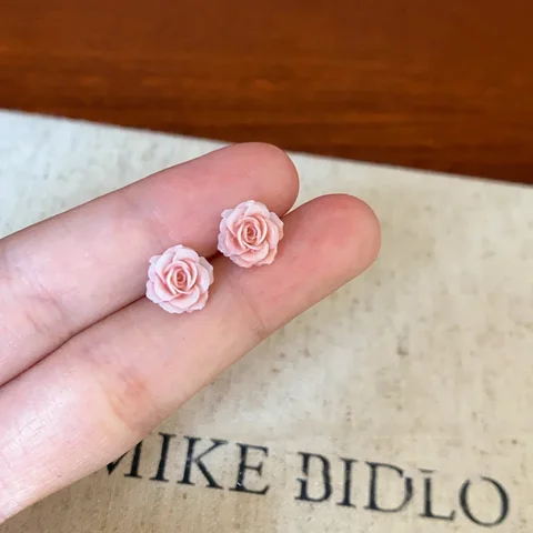 Персонализированные серьги Lanjuzi с розовыми розами