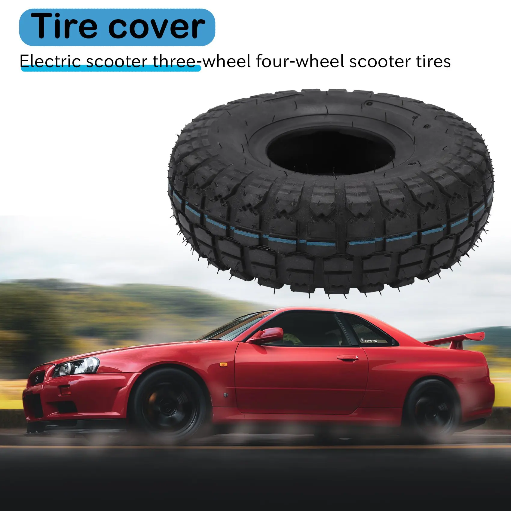 

4.10/3.50-4 410/350-4 ATV Quad Go Kart 47Cc 49Cc Chunky 4.10-4 Tire Inner Tube Fit All Models 3.50-4 4 inch Tire-Outer Tyre
