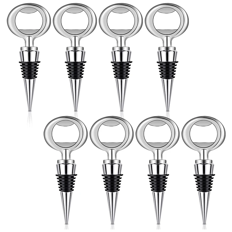 

8 Pack Bottle Opener Stopper Set 2 In 1 Bottle Opener Stainless Steel Bottle Opener Stopper Bottle Stopper Hardware