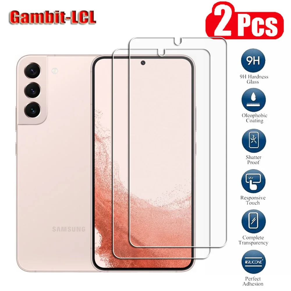 9H Оригинальное защитное закаленное стекло для Samsung Galaxy S22 + Plus GalaxyS22 S22Plus Защитная