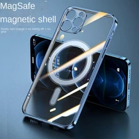 suitable for iphone13 wireless charging magsafe magnetic mobile phone case 11 electroplating apple 12pro max protective cover