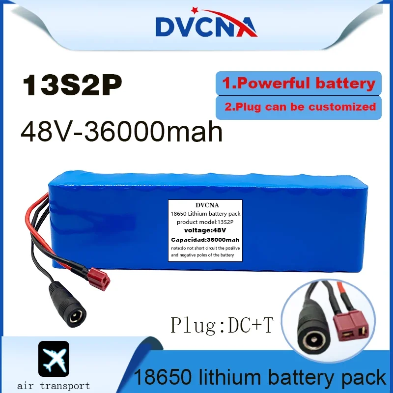 

48 V 36000mah 13s2p High Power 18650 battery Electric vehicle Electric motorcycle DIY battery 48 v BMS protection