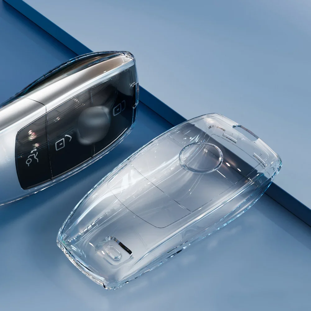 Прозрачный чехол из ТПУ для автомобильного ключа Mercedes Benz E C S GLC Class E200 E400 E63 W213 S550 S560