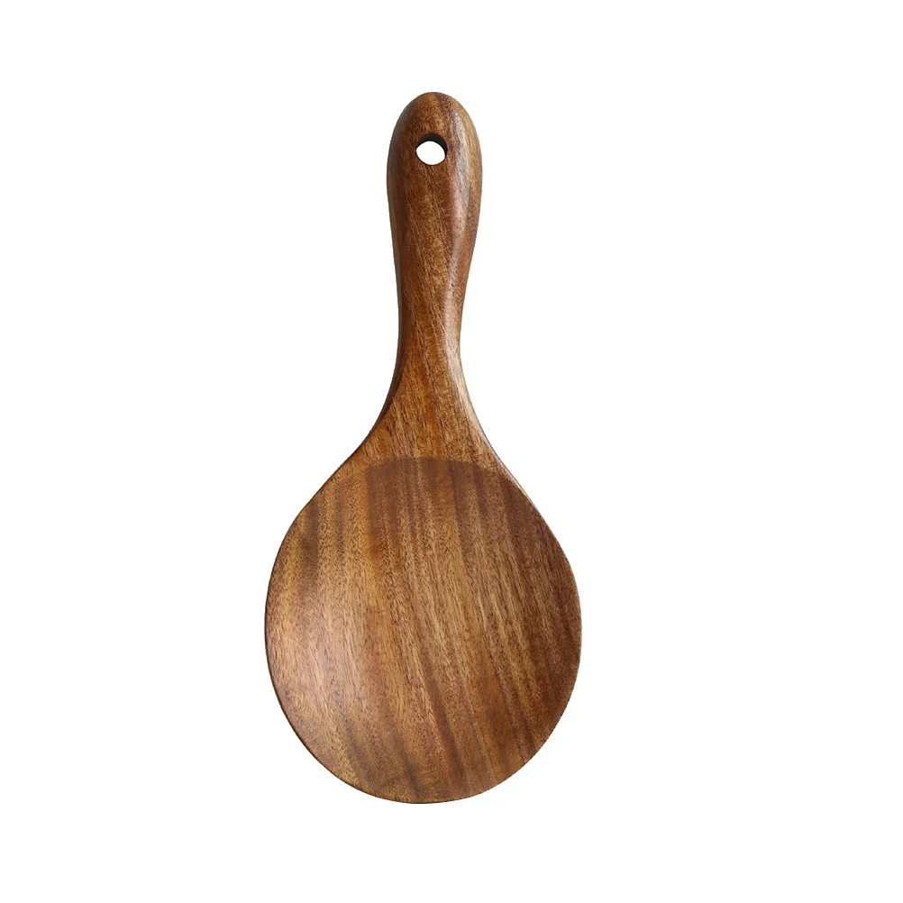 

Rice Ladle Scoop Kitchen Spoons Serving Woodenspoon Paddle Soup Versatile Japanese Server Wood Spatulasauce