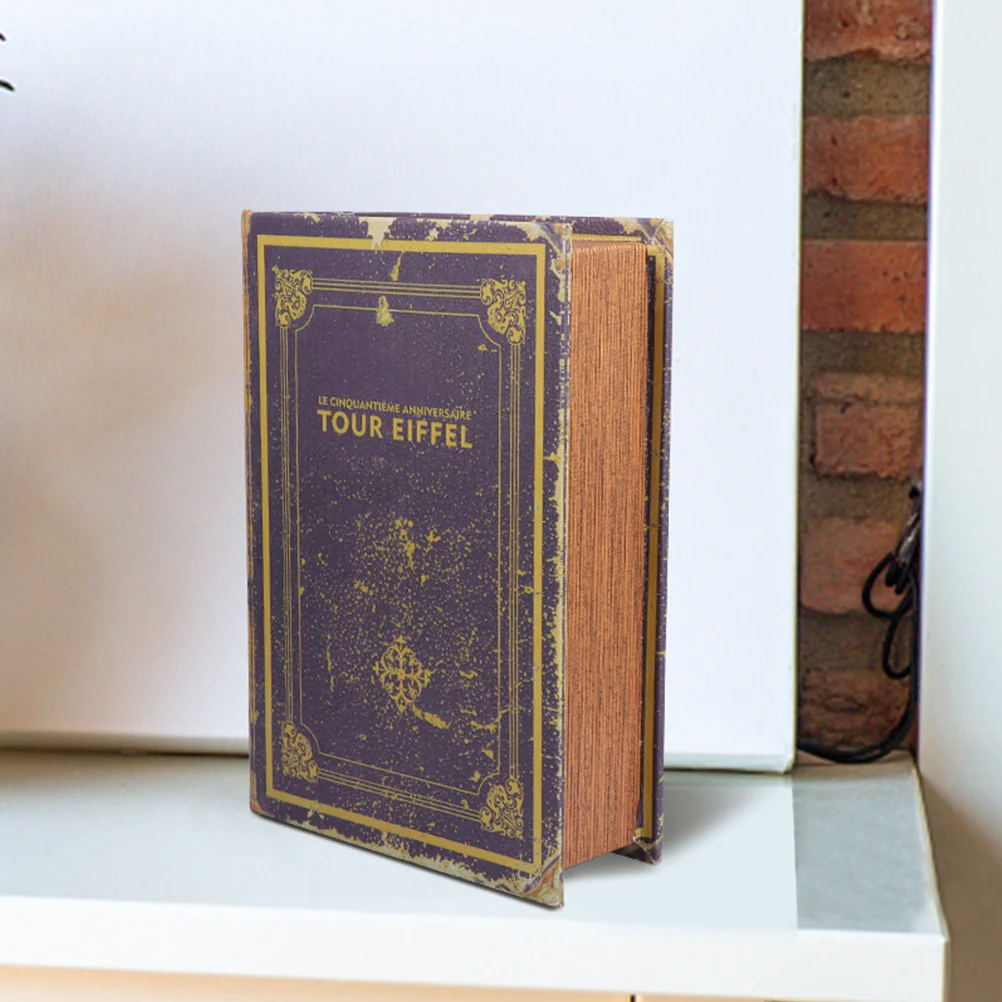 

Vintage Decor Book Simulation Box Desk Topper Bookshelf Prop Storage Organizer Home Ornament Model Shape
