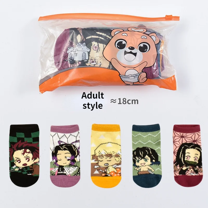 

Новый продукт, носки для детей и родителей из японского аниме, рассекающие демонов, носки от производителя, носки-лодочки, эксклюзивно для п...