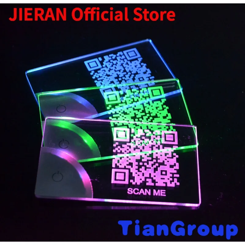 

New Product Flashing Glowing Led Customized Light Up Name Card Advertising Acrylic led luminous business card for Promotional
