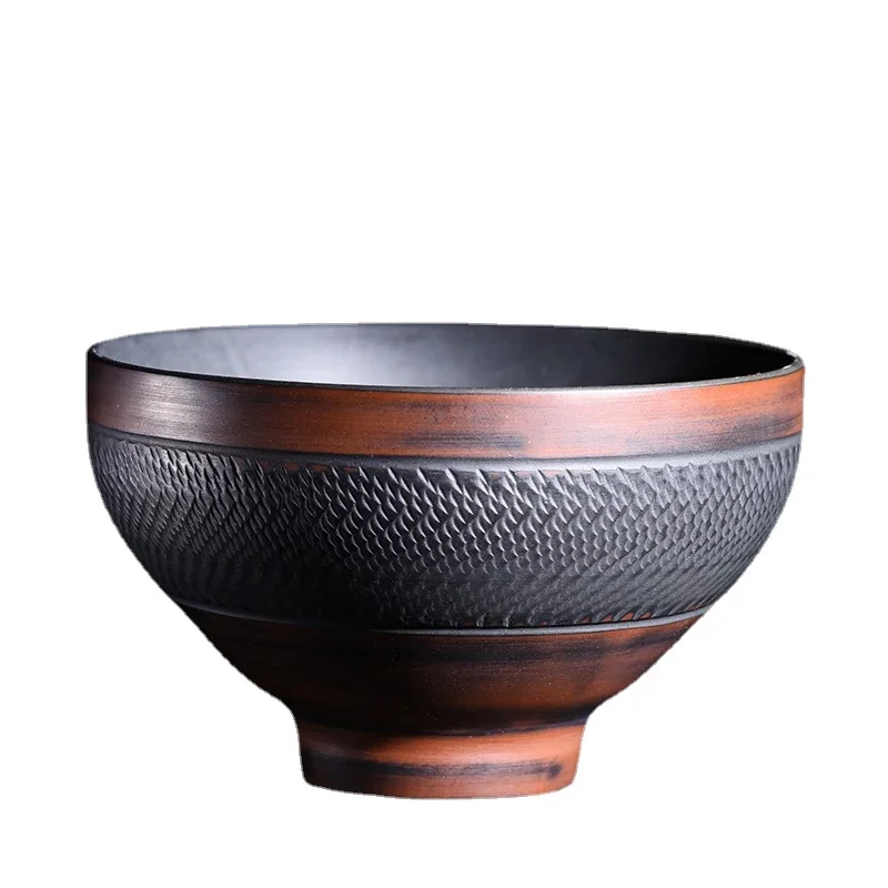 Бытовая фиолетовая керамика чайная чашка ручной работы большая керамическая для