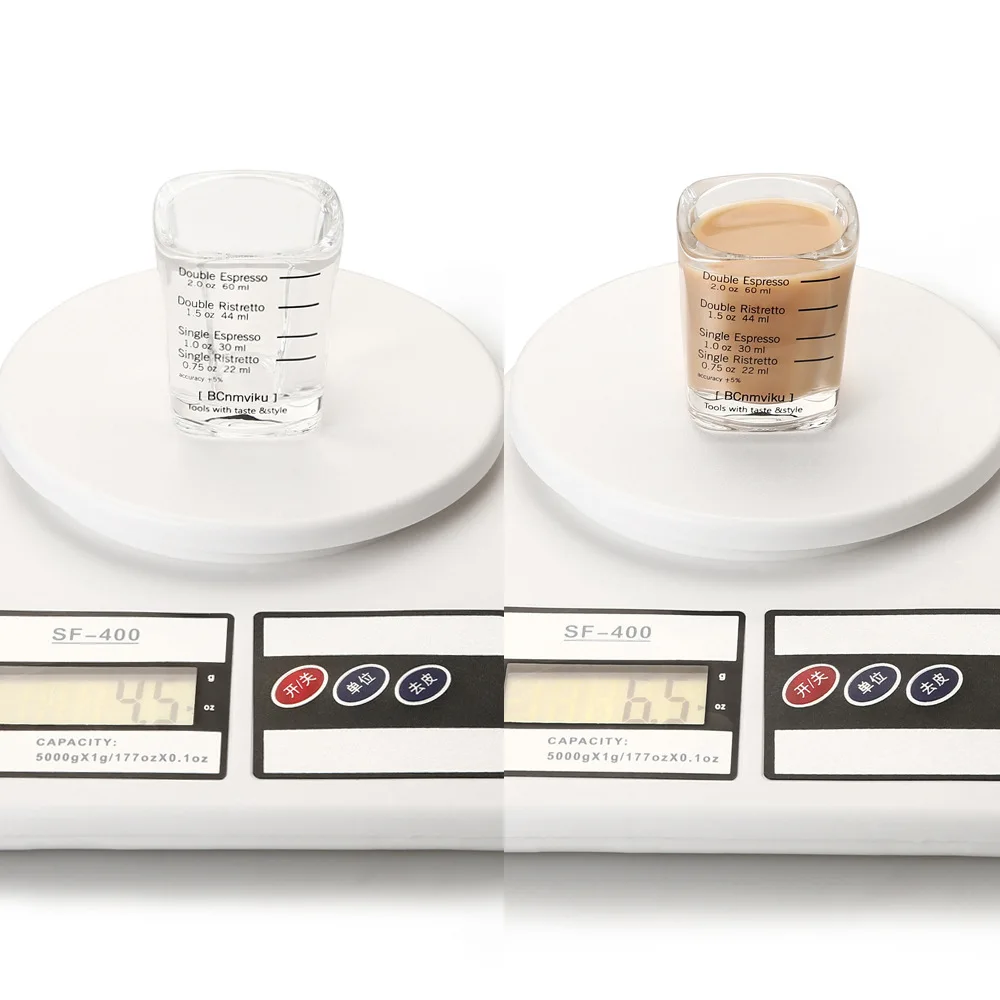 Leeseph мерный стакан для кофе со шкалой BCnmviku очки эспрессо жидкий тяжелый 60 мл 2