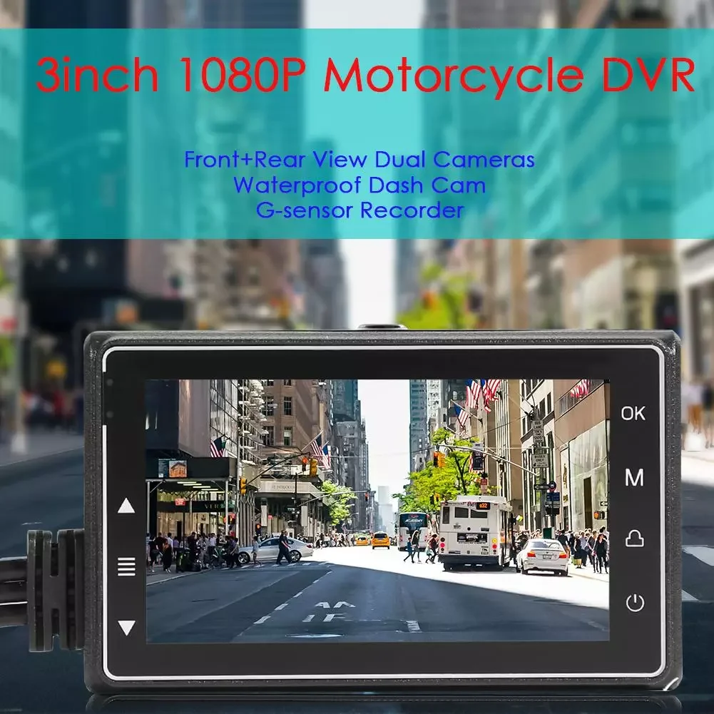 

Double Mirror SE600 Motorcycle DVR Front+Rear View Dash Cam Waterproof G-sensor Recorder Tape Gravity Induction Hd