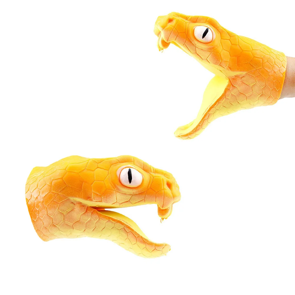 

Hand Puppet Imaginative Play Hand Puppets Teaching Puppets Gift for Children Adults ( Snake ) ( Orange )