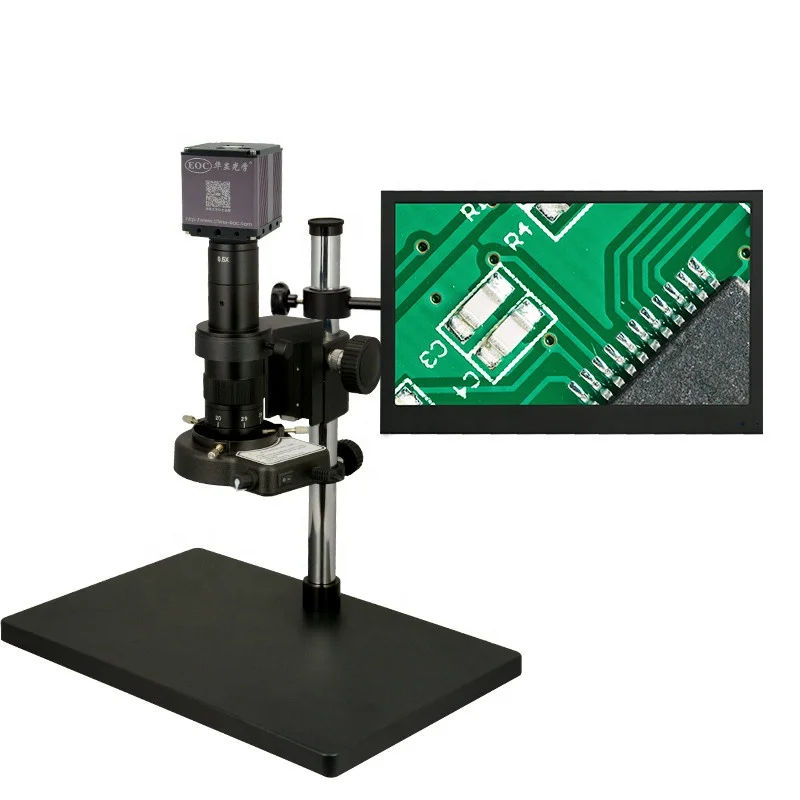 

EOC 2021 low price H-D-M-I SMT PCB electronic repair industry electric video microscope with 13 inch monitor