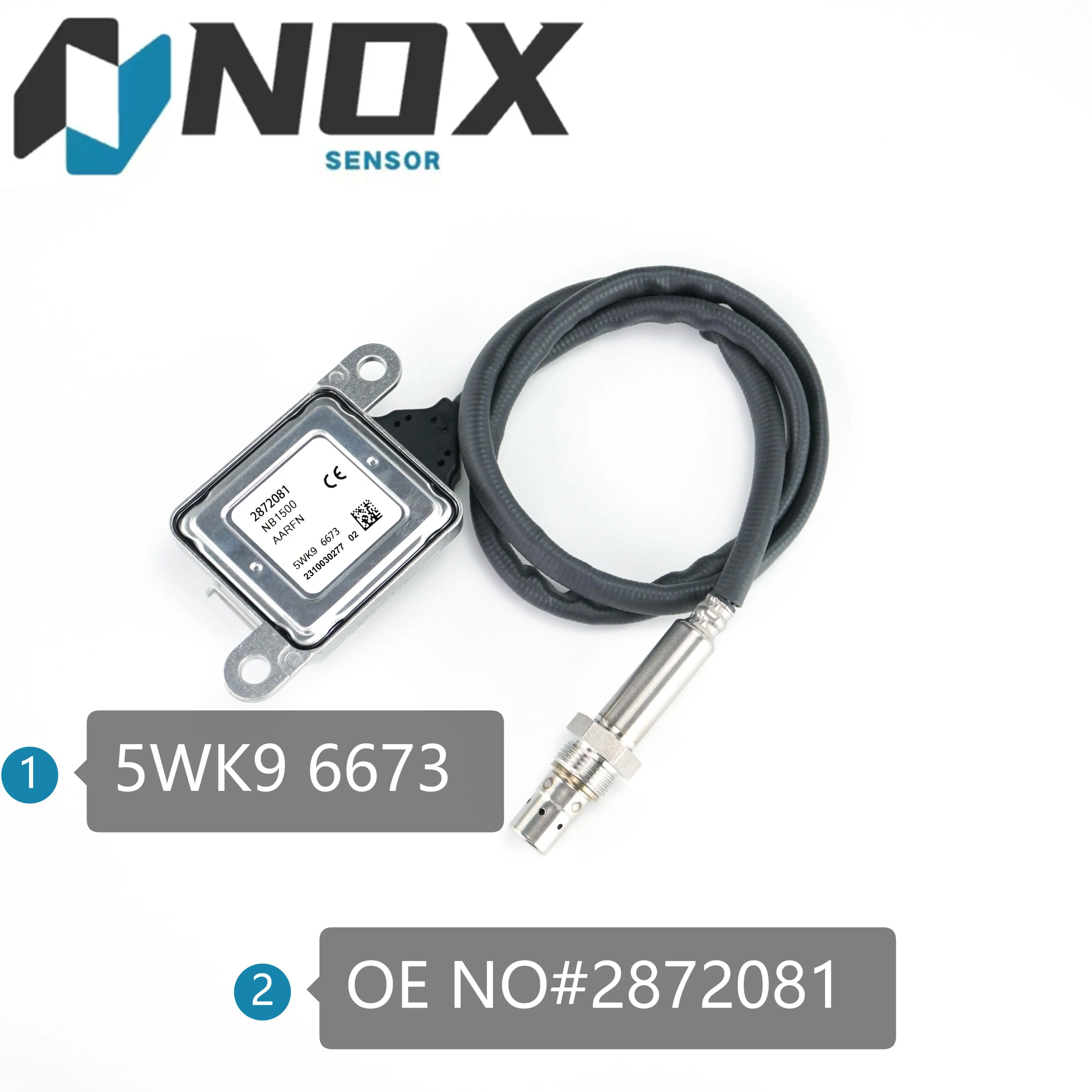 Датчик кислорода NOX азот 5WK96673 OEM 2872081 5WK9 6673 для 2010-2012 RAM 2500 3500 6.7L CUMMINS