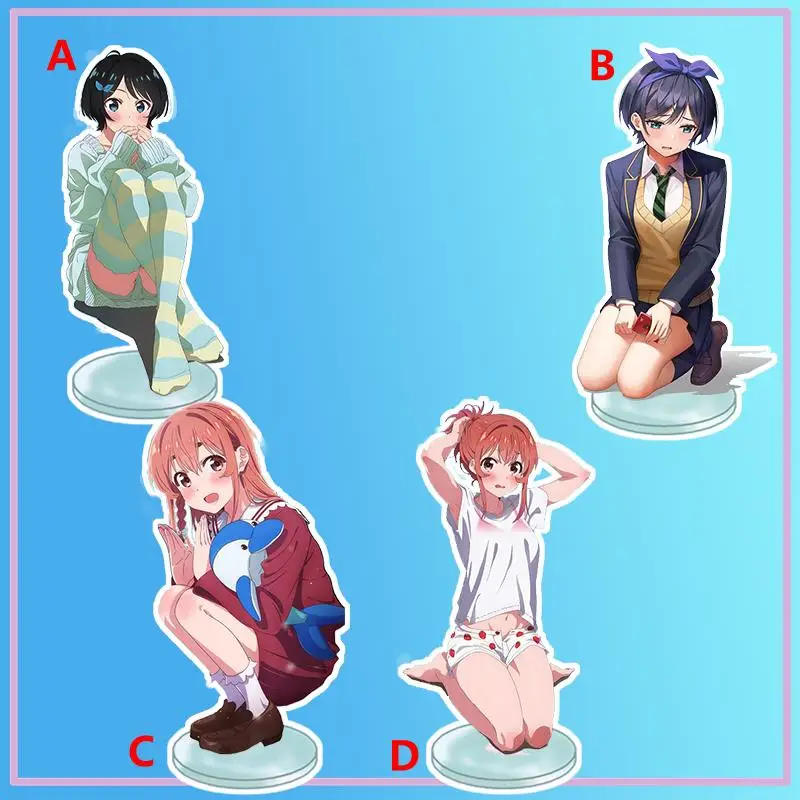

Rent-a-Girlfriend Anime Stand Kanojo Okarishimasu Sarashina Ruka Sakurasawa Sumi Acrylic Figure Display Desktop Decoration 15cm