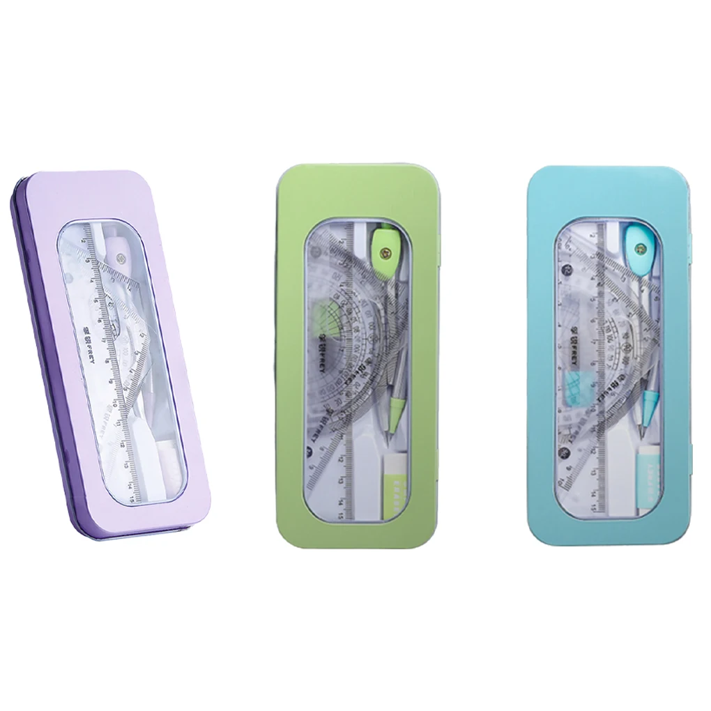 

7PCS Set Stationery Kit Examination Ruler Eraser Measurement Straightedge