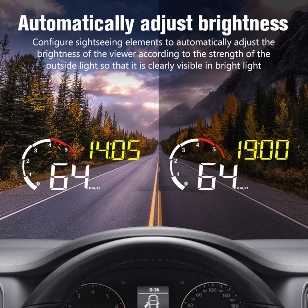Умный Цифровой Автомобильный спидометр проектор на лобовое стекло для бортового