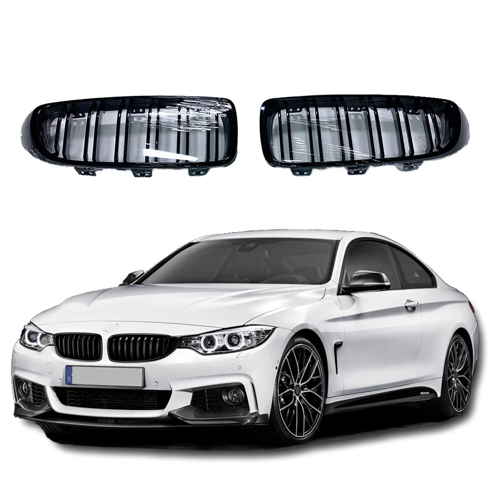 

Передний гриль для BMW 4 серии F32 F33 F36 2014-2020, Черная защитная отделка, автомобильные аксессуары, украшение для стайлинга автомобиля