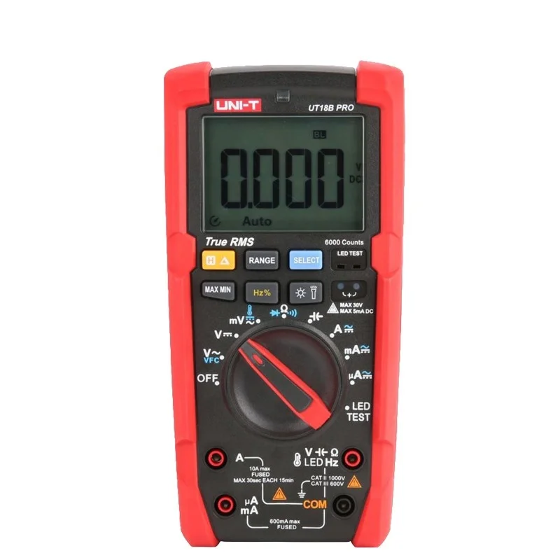 Цифровой мультиметр UNI-T UT18B PRO с высокой надежностью True RMS VFC светодиодный