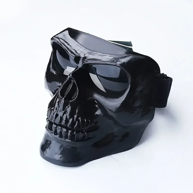 Классная мотоциклетная маска для лица с черепом с очками винтажная маска с открытым лицом мотоциклетный шлем защитная маска для лица мотоциклетный шлем