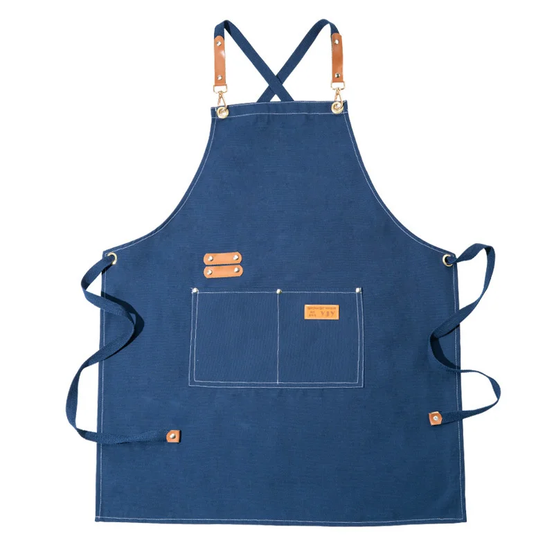 

Women's and men's canvas kitchen aprons, fashion, chef work, barbecue, restaurant, bar, cafe, beauty studio uniforms