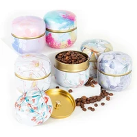 1pcs mini tin storage box small empty pot tea box containers candle cans candy mini round cans portable tin cans packaging