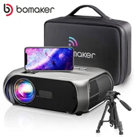 bomaker led projector android wifi full hd support 1080p 300 inch big screen projector home theater video beamer with bracket